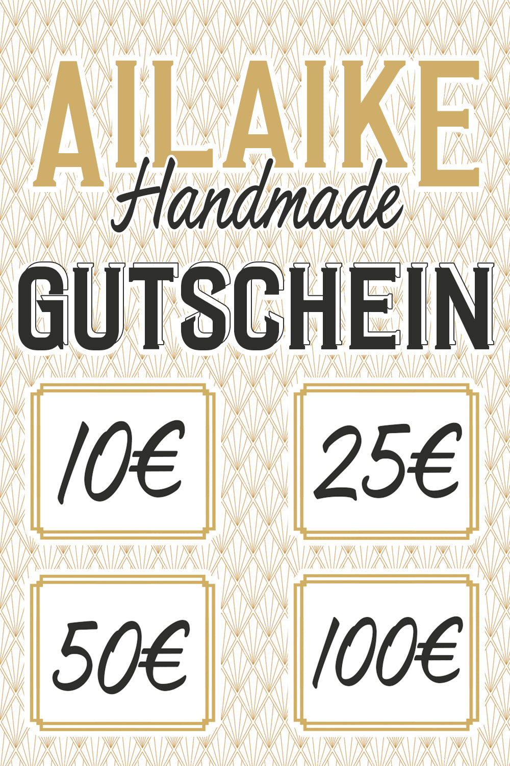 AiLaike Handmade Gutschein * 10€ * 25€ * 50€ * 100€ *  gutschein - AiLaike Natural Beverages GmbH - Handgemachte Bio-Erfrischungsgetränke aus Mainz seit 2010