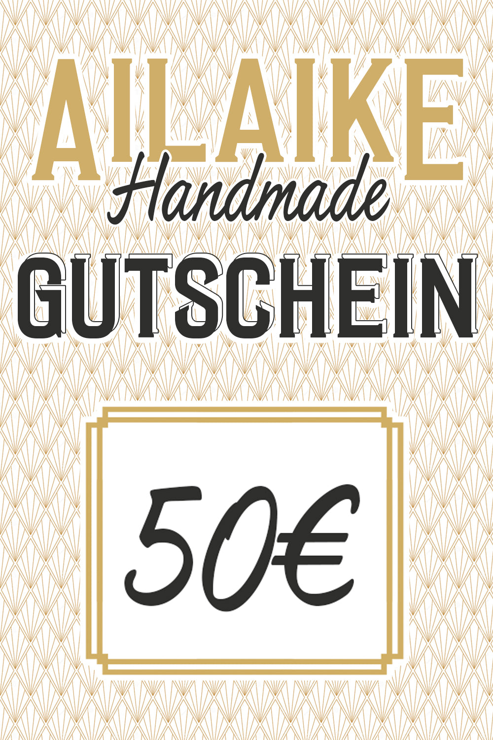 AiLaike Handmade Gutschein * 10€ * 25€ * 50€ * 100€ *  gutschein - AiLaike Natural Beverages GmbH - Handgemachte Bio-Erfrischungsgetränke aus Mainz seit 2010